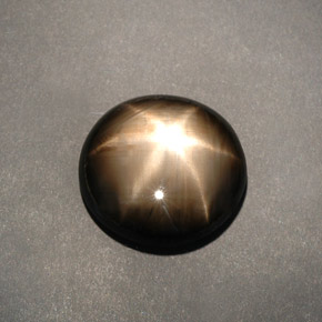 12.04 ct Black Star Sapphire Gemstone, Star Sapphire Gem in Oval Cabochon Shape for Sale.
