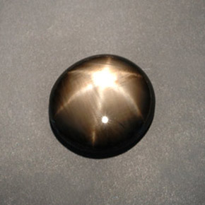 12.04 ct Black Star Sapphire Stone, Natural Star Sapphire in Oval Cabochon Shape for Sale