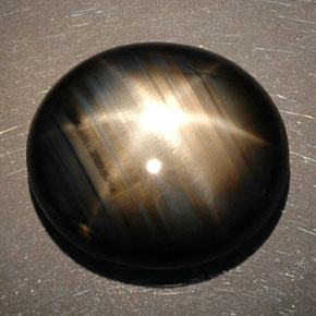 16.89 ct Black Star Sapphire Stone, Natural Star Sapphire in Oval Cabochon Shape for Sale