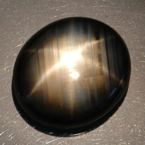 Star Sapphire Gemstone in 16.8 x 14.9 mm Size for Sale, Star Sapphire Stone in Black Color