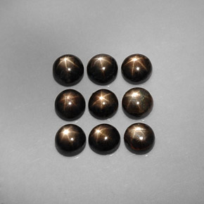 Star Sapphire Gemstone in 5 mm (calibrated) Size for Sale, Star Sapphire Stone in Black Color