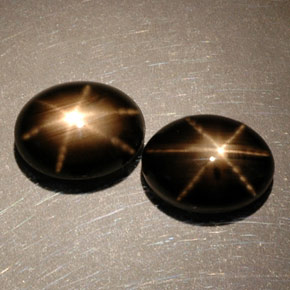 Star Sapphire Gemstone in 8 x 6 mm (calibrated) Size for Sale, Star Sapphire Stone in Black Color