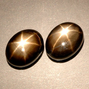 4.10 ct Black Star Sapphire Stone, Natural Star Sapphire in Oval Cabochon Shape for Sale