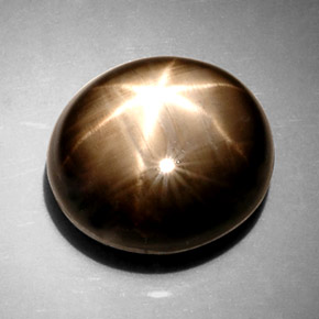 15.19 ct Black Star Sapphire Stone, Natural Star Sapphire in Oval Cabochon Shape for Sale