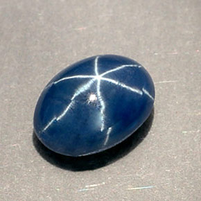 1.01 ct Blue Star Sapphire Gemstone, Star Sapphire Gem in Oval Cabochon Shape for Sale.