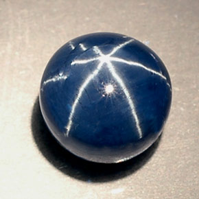 4.18 ct Blue Star Sapphire Stone, Natural Star Sapphire in Round Cabochon Shape for Sale