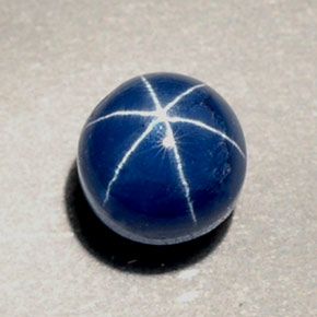 Star Sapphire Gemstone in 6 mm (calibrated) Size for Sale, Star Sapphire Stone in Blue Color