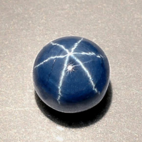 1.92 ct Blue Star Sapphire Gemstone, Star Sapphire Gem in Round Cabochon Shape for Sale.