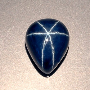 2.80 ct Blue Star Sapphire Stone, Natural Star Sapphire in Pear Cabochon Shape for Sale