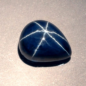 Star Sapphire Gemstone in 9 x 7.1 mm Size for Sale, Star Sapphire Stone in Blue Color