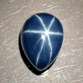 Star Sapphire Gemstone in 8 x 6 mm (calibrated) Size for Sale, Star Sapphire Stone in Blue Color