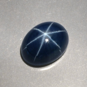 2.52 ct Blue Star Sapphire Gemstone, Star Sapphire Gem in Oval Cabochon Shape for Sale.