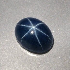 2.52 ct Blue Star Sapphire Stone, Natural Star Sapphire in Oval Cabochon Shape for Sale