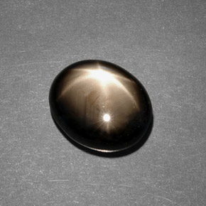 7.88 ct Black Star Sapphire Stone, Natural Star Sapphire in Oval Cabochon Shape for Sale