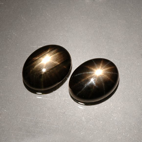 3.19 ct Black Star Sapphire Stone, Natural Star Sapphire in Oval Cabochon Shape for Sale