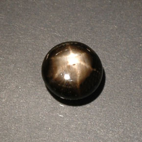 0.60 ct Black Star Sapphire Stone, Natural Star Sapphire in Round Cabochon Shape for Sale