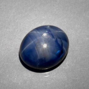Star Sapphire Gemstone in 11 x 9 mm (calibrated) Size for Sale, Star Sapphire Stone in Blue Color