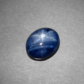 3.71 ct Blue Star Sapphire Gemstone, Star Sapphire Gem in Oval Cabochon Shape for Sale.