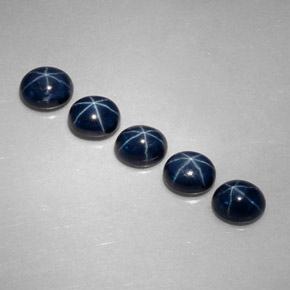 3.85 ct Blue Star Sapphire Gemstone, Star Sapphire Gem in Oval Cabochon Shape for Sale.