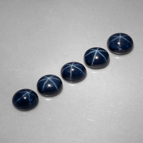 3.85 ct Blue Star Sapphire Stone, Natural Star Sapphire in Oval Cabochon Shape for Sale