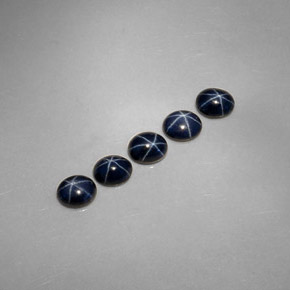 3.00 ct Blue Star Sapphire Stone, Natural Star Sapphire in Oval Cabochon Shape for Sale