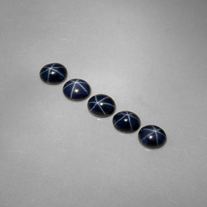 Star Sapphire Gemstone in 5.3 x 4.2 mm Size for Sale, Star Sapphire Stone in Blue Color