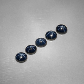 3.73 ct Blue Star Sapphire Stone, Natural Star Sapphire in Oval Cabochon Shape for Sale
