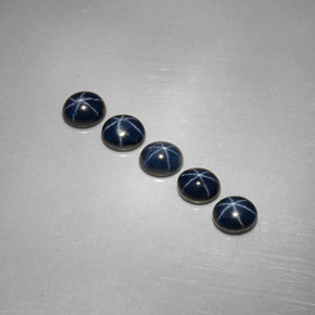 Star Sapphire Gemstone in 5.3 x 4.2 mm Size for Sale, Star Sapphire Stone in Blue Color