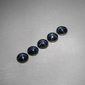 3.59 ct Blue Star Sapphire Stone, Natural Star Sapphire in Oval Cabochon Shape for Sale