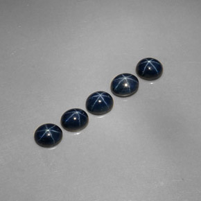 3.88 ct Blue Star Sapphire Stone, Natural Star Sapphire in Oval Cabochon Shape for Sale