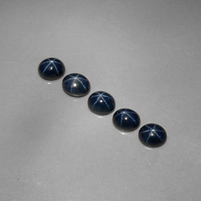 Star Sapphire Gemstone in 5.3 x 4.4 mm Size for Sale, Star Sapphire Stone in Blue Color