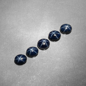 2.88 ct Blue Star Sapphire Stone, Natural Star Sapphire in Oval Cabochon Shape for Sale