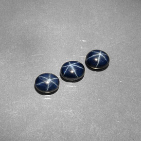 2.15 ct Blue Star Sapphire Stone, Natural Star Sapphire in Oval Cabochon Shape for Sale