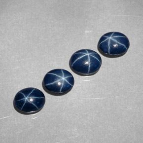 2.38 ct Blue Star Sapphire Stone, Natural Star Sapphire in Oval Cabochon Shape for Sale