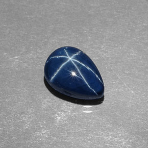 Star Sapphire Gemstone in 9 x 6 mm (calibrated) Size for Sale, Star Sapphire Stone in Blue Color