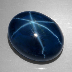 62.28 ct Blue Star Sapphire Gemstone, Star Sapphire Gem in Oval Cabochon Shape for Sale.