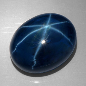62.28 ct Blue Star Sapphire Stone, Natural Star Sapphire in Oval Cabochon Shape for Sale