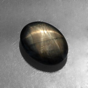 4.26 ct Black Star Sapphire Stone, Natural Star Sapphire in Oval Cabochon Shape for Sale