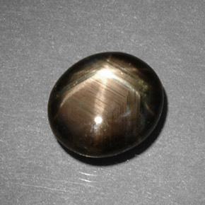 Star Sapphire Gemstone in 10.2 x 9 mm Size for Sale, Star Sapphire Stone in Black Color