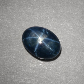 2.31 ct Blue Star Sapphire Gemstone, Star Sapphire Gem in Oval Cabochon Shape for Sale.