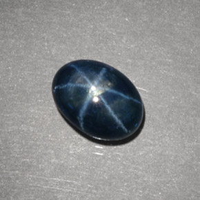 Star Sapphire Gemstone in 8.7 x 6.4 mm Size for Sale, Star Sapphire Stone in Blue Color