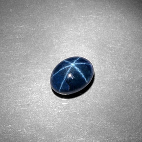 2.02 ct Blue Star Sapphire Stone, Natural Star Sapphire in Oval Cabochon Shape for Sale