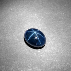Star Sapphire Gemstone in 7.7 x 5.8 mm Size for Sale, Star Sapphire Stone in Blue Color