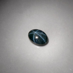 2.59 ct Blue Star Sapphire Stone, Natural Star Sapphire in Oval Cabochon Shape for Sale