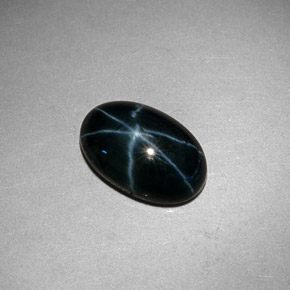 3.21 ct Blue Star Sapphire Stone, Natural Star Sapphire in Oval Cabochon Shape for Sale