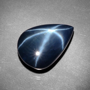 Star Sapphire Gemstone in 19.5 x 13.5 mm Size for Sale, Star Sapphire Stone in Blue Color