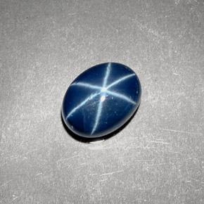 2.10 ct Blue Star Sapphire Stone, Natural Star Sapphire in Oval Cabochon Shape for Sale