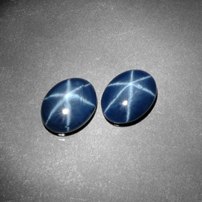 2.43 ct Blue Star Sapphire Stone, Natural Star Sapphire in Oval Cabochon Shape for Sale
