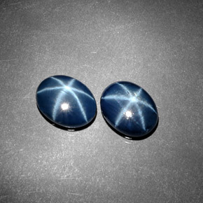 2.56 ct Blue Star Sapphire Stone, Natural Star Sapphire in Oval Cabochon Shape for Sale
