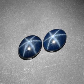 2.16 ct Blue Star Sapphire Stone, Natural Star Sapphire in Oval Cabochon Shape for Sale